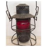 Adams and Westlake Southern Railway Red Globe Railroad Lantern