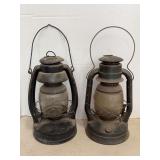 Dietz D-Lite No. 2 and Van Camp No. 180 Air Pilot Lantern Pair