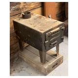 Cast Iron Wood Burning Camp Stove with Fish Relief Door and Accessories