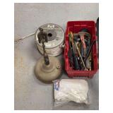 Mediabridge 12 Gauge Speaker Wire, Tool Box With Hand Tools, Metal Torch Base, And Bagged Gloves