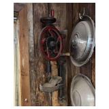 Cast Iron Post Drill Press with Hand Crank
