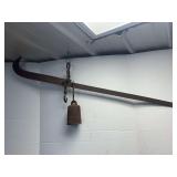Cast Iron Steelyard Scale with Hanging Hook and Weight