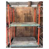 Industrial Stackable Steel Storage Rack with Two Shelves