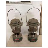 Two Coleman Lanterns Model 220H and Model 220K