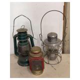 Assorted Metal and Glass Lanterns
