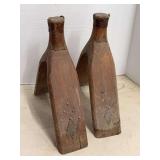Two Wooden Camel Saddle Frame Legs