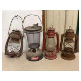Assorted Lanterns Including Coleman Electric and Kerosene Models