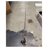 VINTAGE FISHING ROD AND REEL.