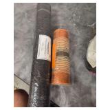 TWO ROLLS OF MESH RIBBON. BLACK AND ORANGE COLOR.  FALL AND HALLOWEEN COLORS.