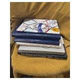 SIX YEARBOOKS.