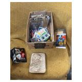 BOX OF ASSORTED SPORTS CARDS, NASCAR CARDS, DALE EARNHARDT MEMORABILIA