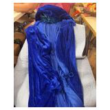 BLUE CLOAK AND HEAD PIECE HALLOWEEN COSTUME   ADULT SIZE