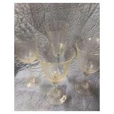 FOUR GLASS GOBLET GLASSES