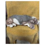 OLD CERMANIC BASSET HOUND STATUE.