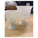 VINTAGE MILK GLASS VASES
