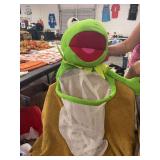 KERMIT THE FROG DIRTY LAUNDRY KERMIT THE FROG CATCHER.  TEACHES KIDS TO PICK UP DIRTY CLOTHES AND PUT THEM IN A BASKET.