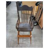 VINTAGE HIGH CHAIR HAS DAMAGE