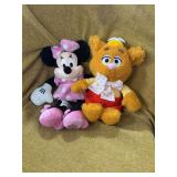 FOZZY BEAR AND MINNIE MOUSE STUFFED ANIMALS.
