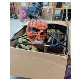 12 FT GIANT SIZED INFERNO PUMPKIN SKELETON WITH LCD LIFE EYES