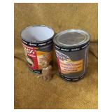 TWO COLLECTOR RACING CANS.  ONE EMPTY AND ONE STILL SEALED.  BEAR