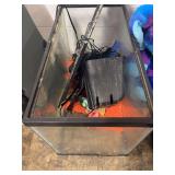 TEN GALLON AQUARIUM AND ACCESSORIES.
