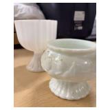 VINTAGE MILK GLASS VASES