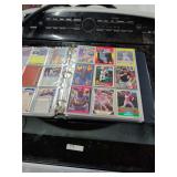 BINDER OF BASEBALL CARDS FROM THE 70`S 80`S AND 90`S -;JOE RUDI - TOM GLAVINE - CHRIS SABO AND ORHERS