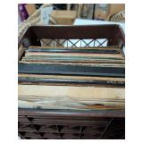 CRATE OF RECORD ALBUMS - RAY CHARLES - JAZZ - CHRISTMAS AND ETC