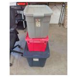 3 STORAGE TOTES