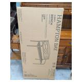 NEW IN BOX - HAMPTON BAY AUBREY PARK BENCH BLACK FINISH