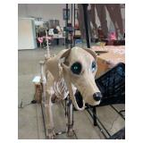 7 FT SKELLY DOG WITH LIFEEYES LCD EYES