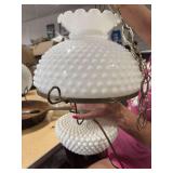 VINTAGE MILK GLASS HANGING LIGHT
