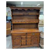 HALE FURNITURE CO 2 PIECE HUTCH 52X18X73 MISSING A COUPLE DRAWER PULLS
