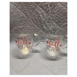TWO GLASS FALL MUGS
