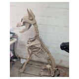 5 FT SKELLY SITTING DOG WITH LIFE EYES LCD EYES