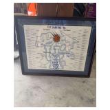 28.5 INCH X 23 INCH FRAMED KENTUCKY WILDCAT TOURNAMENT RUN TO THE NCAA CHAMPIONSHIP 1996 THE UNTOUCHABLES FRAMED PICTURE