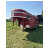Ponderosa Red Gooseneck Horse Trailer with Living Quarters