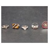 Assorted Ring Grouping Featuring Tiger