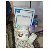 Medline Digital Floor Scale, FLTR Face Masks, OneTouch Verio Flex Blood Glucose Monitoring System, Welby Neck Wrap, and Anti-Fog Face Shields
