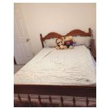 Wooden Spindle Bed Frame with Headboard and Footboard