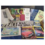 Mixed Media Publication and Periodical Assortment Including Historical Newspapers and Magazines
