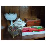 Mixed Decorative Home Furnishings and Tableware Assortment