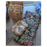 Assorted Floral and Tropical Print Chair Cushions
