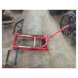 Red Steel Hydraulic Lawn Mower Lift Jack