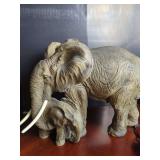 Resin Elephant with Calf Figurine