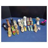 Assorted Decorative Miniature Shoe and Boot Figurines