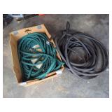 Industrial Hose Pair with Fabric Sheath and Spring Guard