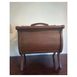 Wooden Lyre Magazine Rack