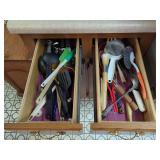 Assorted Kitchen Utensils and Tools in Two Drawers
