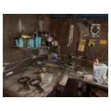 Assorted Workshop Tools, Supplies, and Bench Equipment